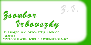 zsombor vrbovszky business card